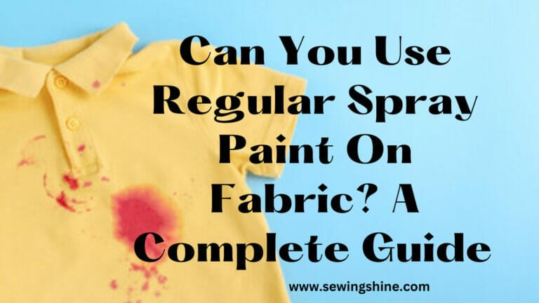 Can You Use Regular Spray Paint On Fabric? (2023)